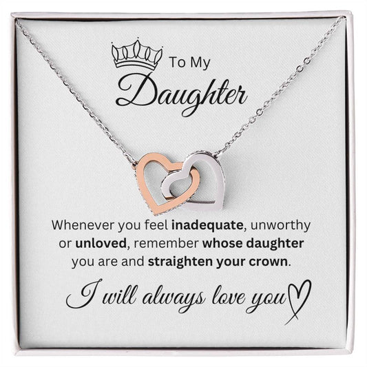 Daughter Crown-Interlocking hearts