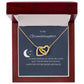 Granddaughter, love you to the moon and back; Interlocking hearts necklace