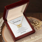 un-biological sister, you are loved! Interlocking hearts necklace