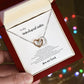 un-biological sister, you are loved! Interlocking hearts necklace