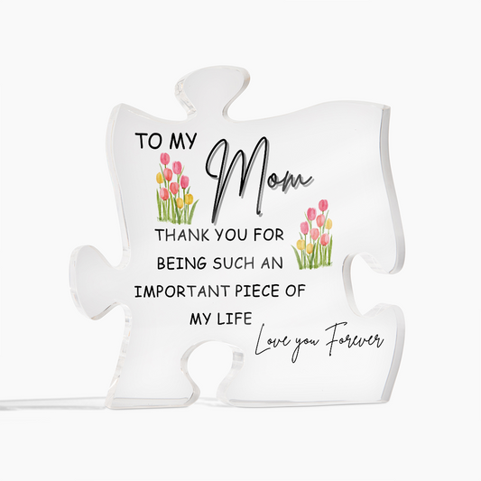 To Mom, an important piece of my life; acrylic
