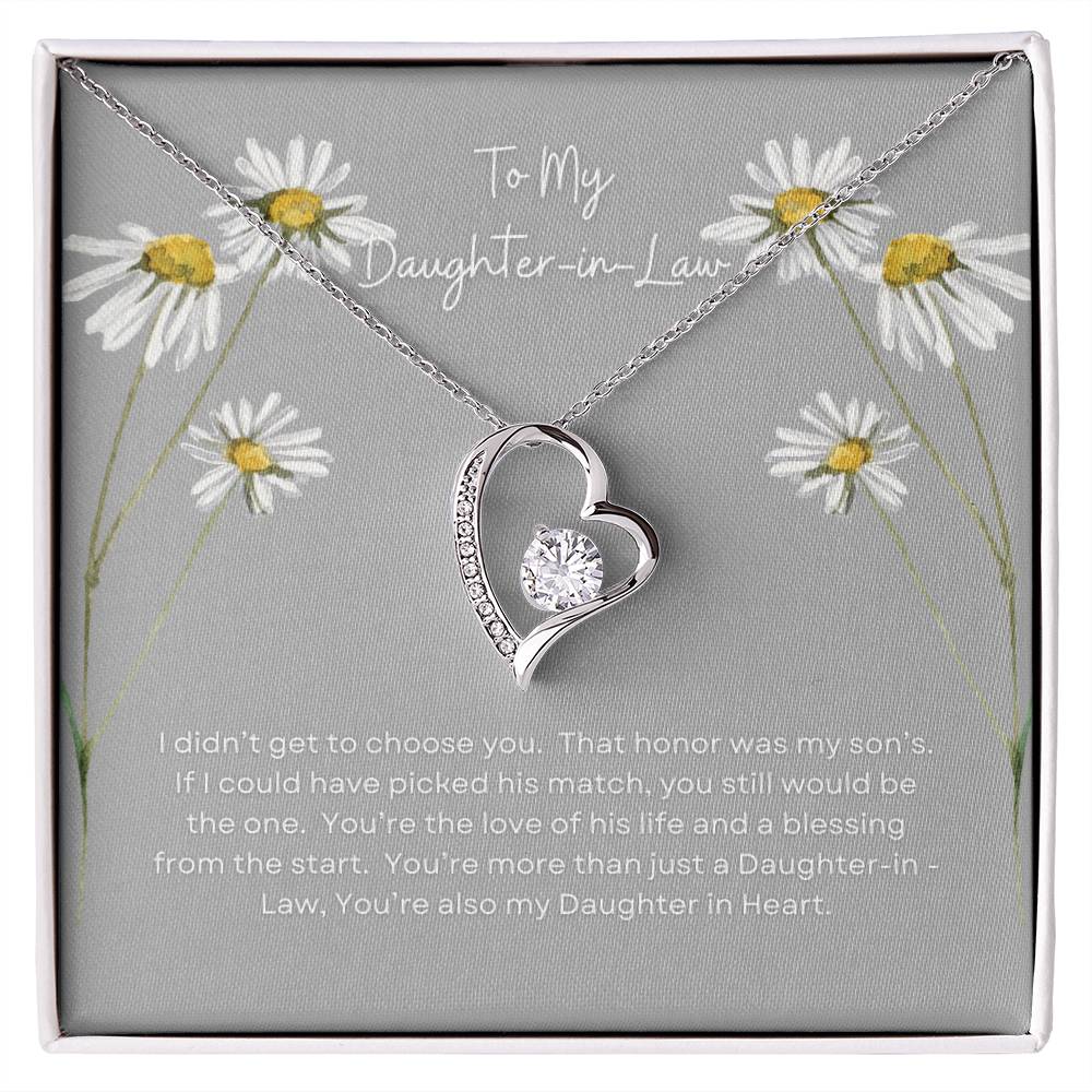 To  Daughter-in- Law who is also your Daughter in your heart- Forever Love Necklace