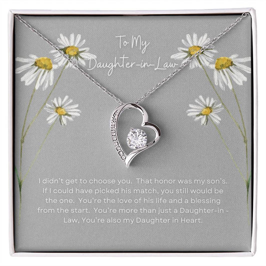To  Daughter-in- Law who is also your Daughter in your heart- Forever Love Necklace