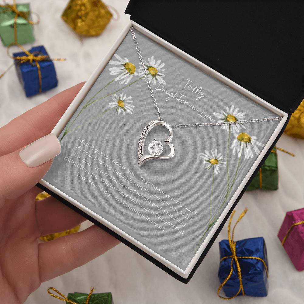 To  Daughter-in- Law who is also your Daughter in your heart- Forever Love Necklace